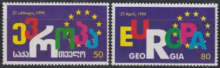 Georgien Mi.Nr. 318-19 Aufnahme Georgiens in den Europarat (2 Werte)