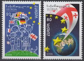 Georgien Mi.Nr. 515-16A Europa 2006, Integration (2 Werte)