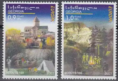 Georgien Mi.Nr. 551-52 Europa 2007, Pfadfinder (2 Werte)