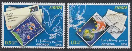 Georgien Mi.Nr. 560-61A Europa 2008, Der Brief (2 Werte)