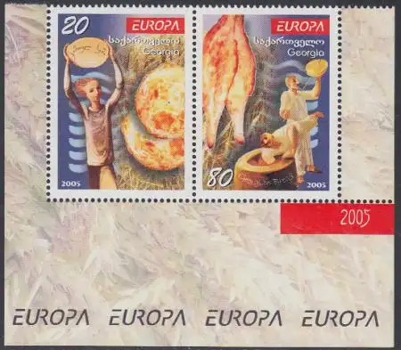 Georgien Mi.Nr. Zdr.482-83A Europa 2005, Gastronomie 