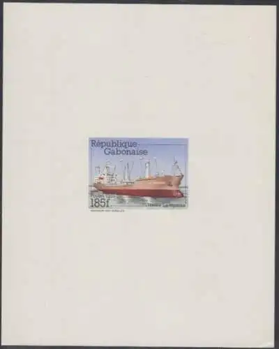 Gabun Mi.Nr. 937V Frachtschiff La Mpassa (185)