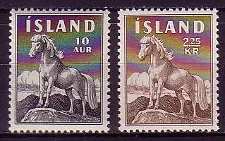 Island Mi.Nr. 325-26 Freim. Island-Pony (2 Werte)