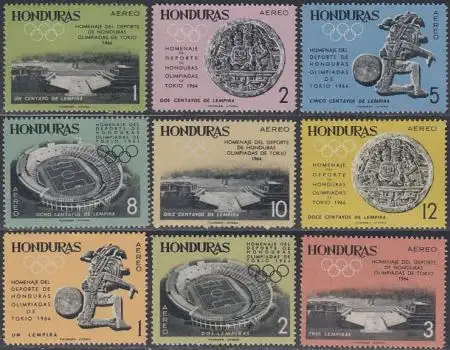 Honduras Mi.Nr. 607-15 Olympia 1964 Tokio (9 Werte)