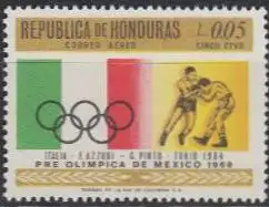 Honduras Mi.Nr. 697 Olympia 1968 Mexiko, ital. Flagge, Boxen (0,05)