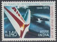 Indien Mi.Nr. 566 AIR INDIA, Boeing 747 bei Nacht (1,45)