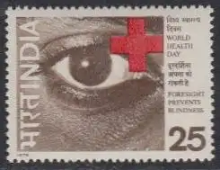 Indien Mi.Nr. 671 Weltgesundheitstag, Auge, Rotes Kreuz (25)