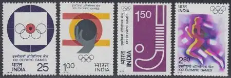 Indien Mi.Nr. 680-83 Olympia 1976 Montreal (4 Werte)