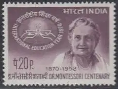 Indien Mi.Nr. 503 100.Geb.Maria Montessori, Pädagogin und Ärztin (20)