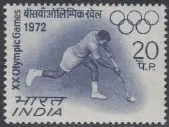 Indien Mi.Nr. 538 Olympia 1972 München, Hockeyspieler (20)