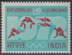 Indien Mi.Nr. 539 Olympia 1972 München, Pictogramme u.a.Hockey, Schießen (1,45)