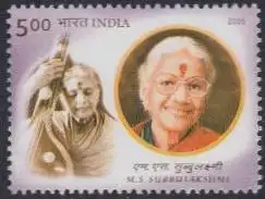 Indien Mi.Nr. 2115 1.Todestag Mudurai Shanmukhavadivu Subbulakshmi (5,00)