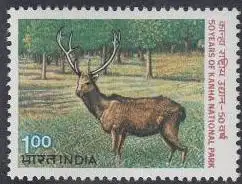 Indien Mi.Nr. 952 50Jahre Kanha-Nationalpark, Barasingha (1,00)