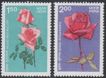 Indien Mi.Nr. 1008-09 Rosen (2 Werte)