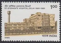 Indien Mi.Nr. 1036 100Jahre St.-Stephens-Hospital Delhi (1,00)