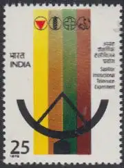 Indien Mi.Nr. 641 Fernsehen über Satelliten, Parabolantenne (25)