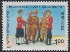 Indien Mi.Nr. 1098 100Jahre 7.Motorisiertes Bataillon, Soldaten (1,00)