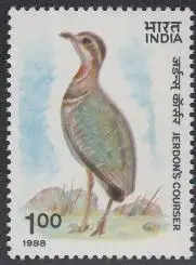 Indien Mi.Nr. 1183 Wildtiere, Dreibindenrennvogel (1,00)