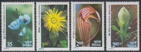 Indien Mi.Nr. 908-11 Blumen des Himalaya (4 Werte)