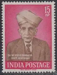 Indien Mi.Nr. 316 100.Geb. M. Visvesvaraya, Politiker (15)