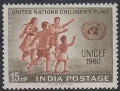 Indien Mi.Nr. 318 UNICEF-Tag, Kinder vor UNO-Emblem (15)