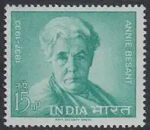 Indien Mi.Nr. 357 30.Todestag Annie Besant, Theosophin (15)