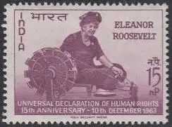 Indien Mi.Nr. 364 Verkündung der Menschenrechte, Eleanor Roosevelt (15)