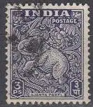 Indien Mi.Nr. 191 Freim. Baudenkmäler, Ajantha, Elefant (3)