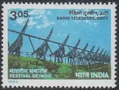 Indien Mi.Nr. 905 Wissenschaft + Technik, Radio-Telekop Ooty  (3,05)