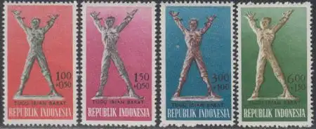 Indonesien Mi.Nr. 380-83 Irian-Barat-Denkmal (4 Werte)