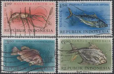 Indonesien Mi.Nr. 392-95 Nationaler Fischereitag (4 Werte)