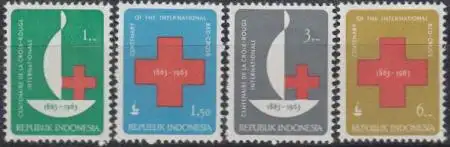 Indonesien Mi.Nr. 403-06 100Jahre Int.Rotes Kreuz (4 Werte)