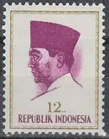 Indonesien Mi.Nr. 426 Freim. Präs.Sukarno, ohne Jahresz.ohne Währung (12)