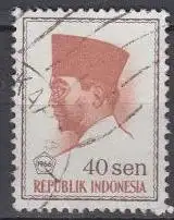 Indonesien Mi.Nr. 525 Freim. Präs.Sukarno, mit Jahreszahl und Währung (40)