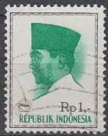 Indonesien Mi.Nr. 528 Freim. Präs.Sukarno, mit Jahreszahl und Währung (1)