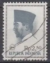 Indonesien Mi.Nr. 532 Freim. Präs.Sukarno, mit Jahreszahl und Währung (2,50)