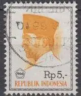 Indonesien Mi.Nr. 533 Freim. Präs.Sukarno, mit Jahreszahl und Währung (5)