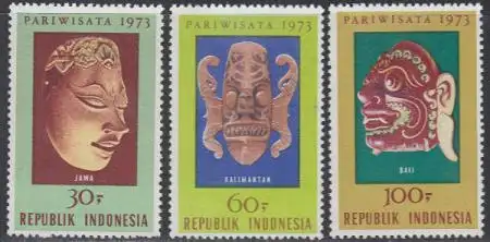 Indonesien Mi.Nr. 730-32 Tourismus (3 Werte)