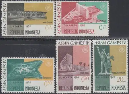 Indonesien Mi.Nr. 360-64 Asiatische Sportspiele (5 Werte)