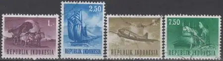 Indonesien Mi.Nr. 450-53 Freim.Transport + Verkehr (4 Werte)