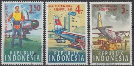 Indonesien Mi.Nr. 578-80 Nat.Tag der Luftfahrt (3 Werte)