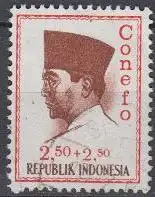 Indonesien Mi.Nr. 477 Präsident Sukarno, mit Inschrift Conefo (2,50+2,50)