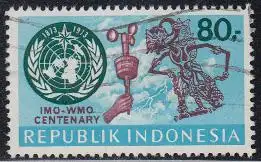 Indonesien Mi.Nr. 728 100J.Weltorganisation für Meteorologie, Wettergott (80)