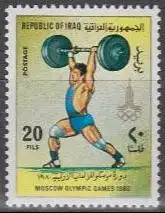 Irak Mi.Nr. 1049 Olympische Sommerspiele Moskau, Gewichtheben (20)