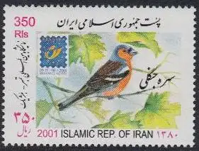 Iran Mi.Nr. 2855 BELGICA 2001, Buchfink (350)