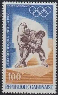 Gabun Mi.Nr. 310 Olympia 68 Mexiko, Judo (100)