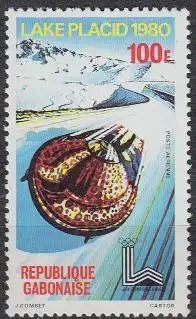 Gabun Mi.Nr. 720 Olympische Winterspiele Lake Placid, Viererbob (100)