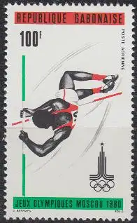 Gabun Mi.Nr. 734 Olympische Sommerspiele Moskau, Stabhochsprung (100)