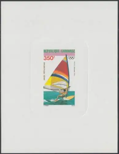 Gabun Mi.Nr. 849V Olympia 1984 Los Angeles, Windsurfen (350)