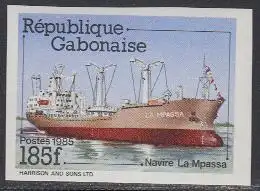 Gabun Mi.Nr. 937U Frachtschiff La Mpassa (185)